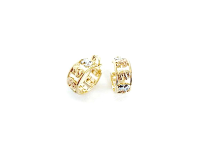 Three Tone Plated Elephant Earring